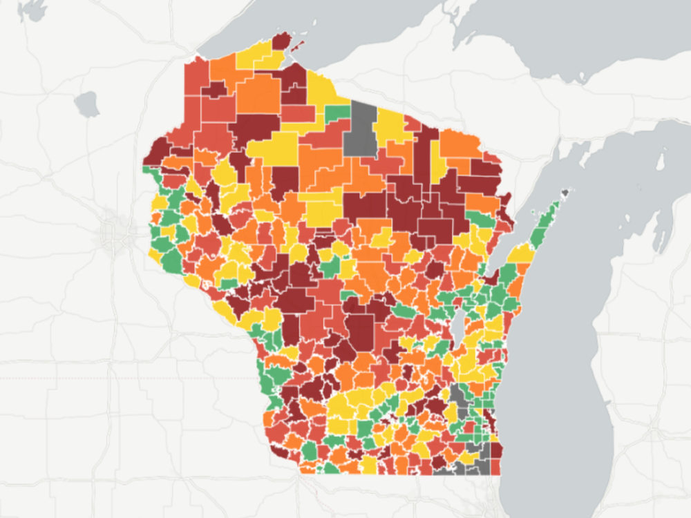 Map: Comparing Wisconsin students' test scores  School District of Mishicot