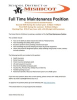 Full Time Maintenance Position